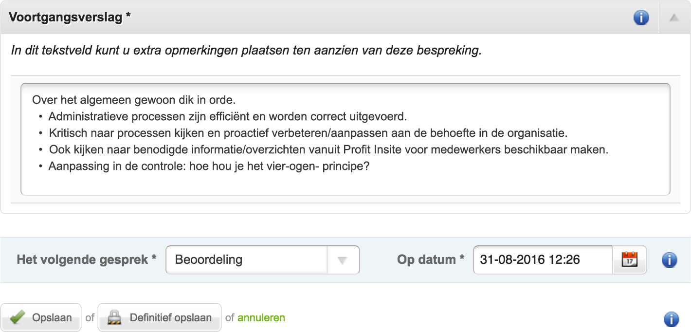 Gespreksonderdeel 'Tekstveld'