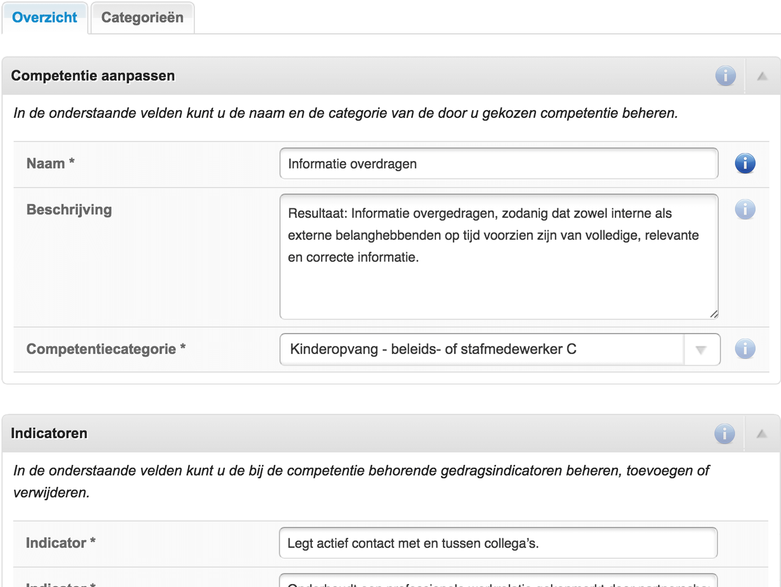 HRM-applicatie competenties en competentieprofielen