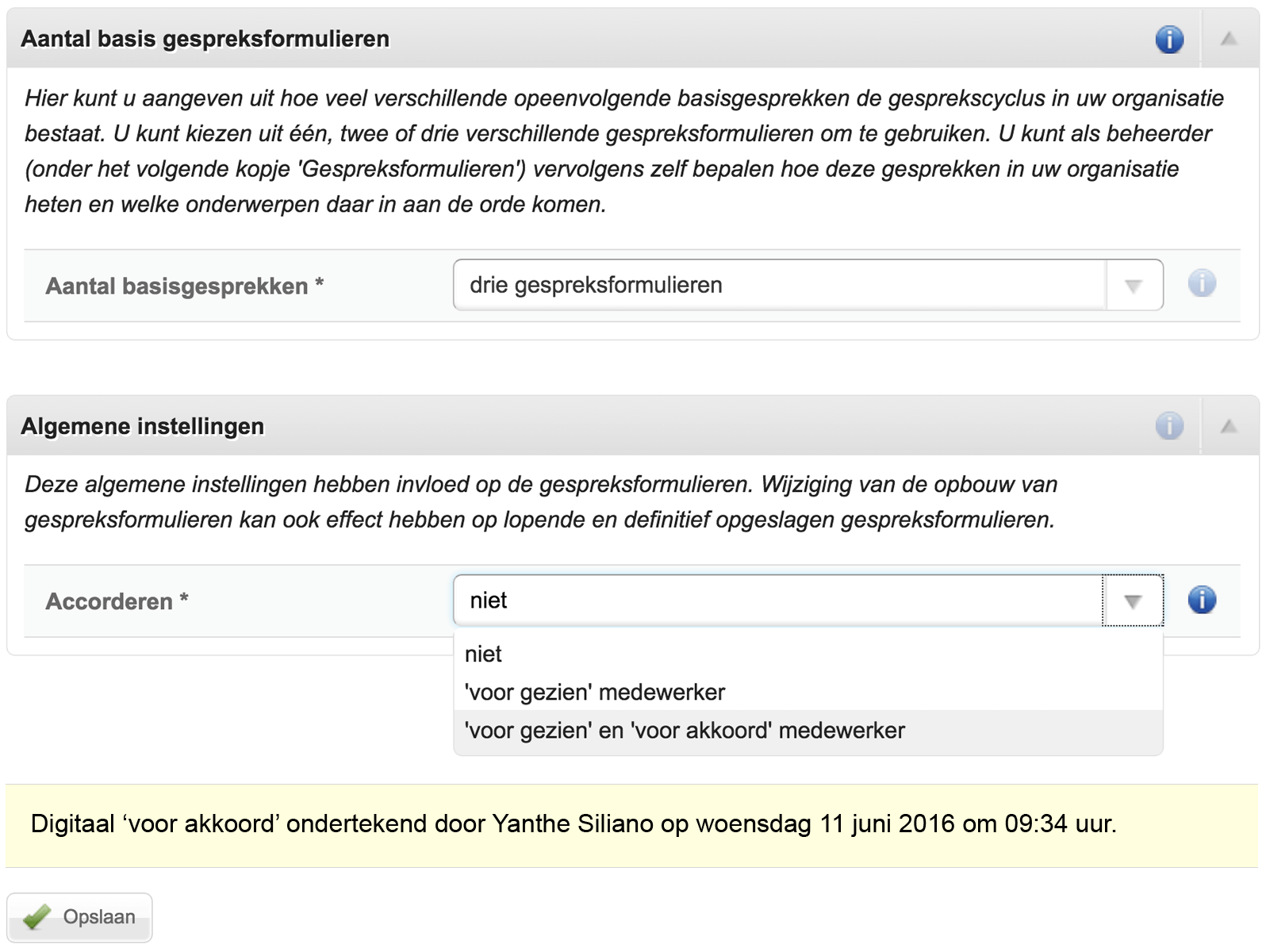 Gespreksformulier digitaal ondertekenen voor akkoord