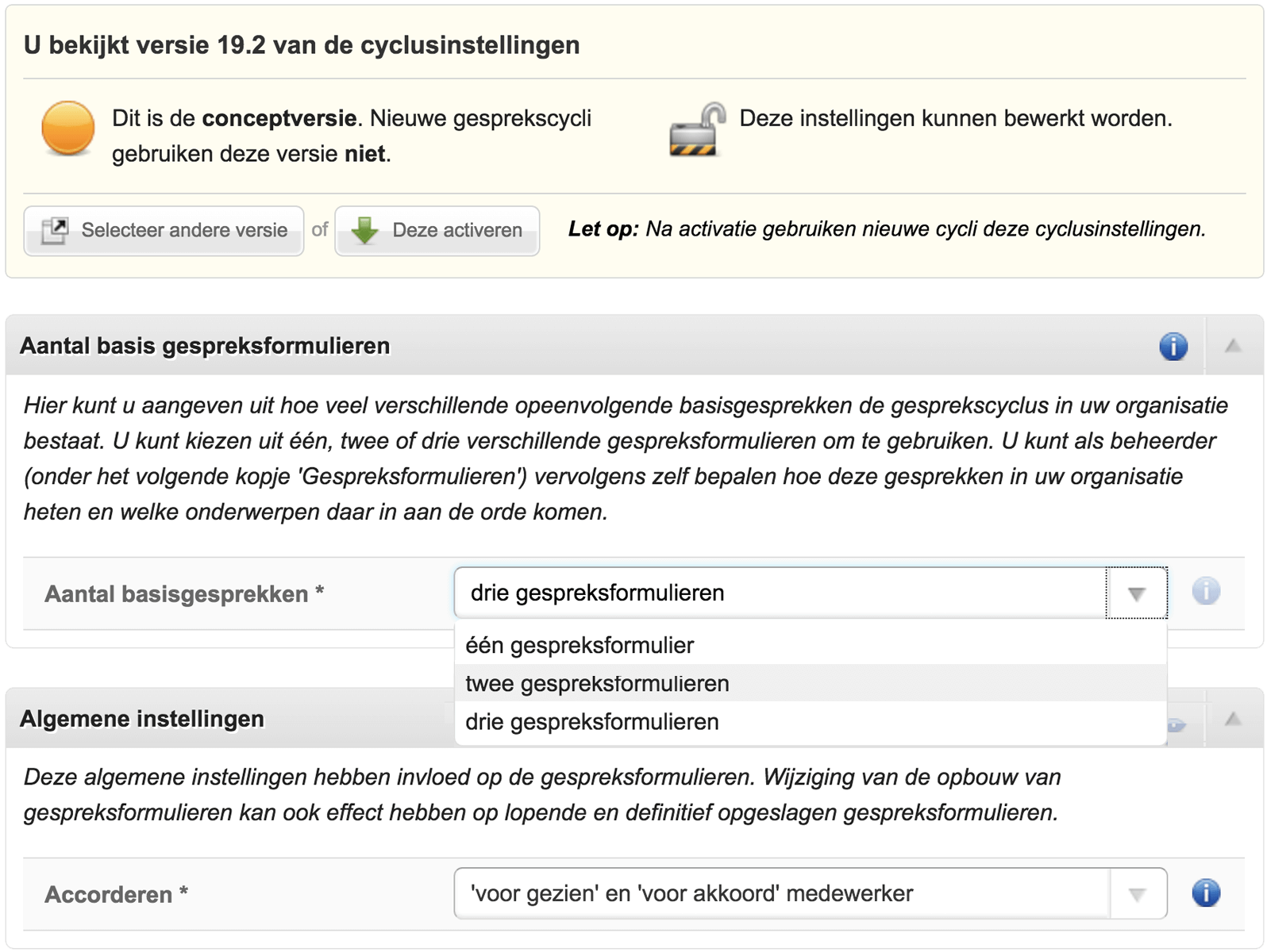 Inhoud van de gesprekscyclus