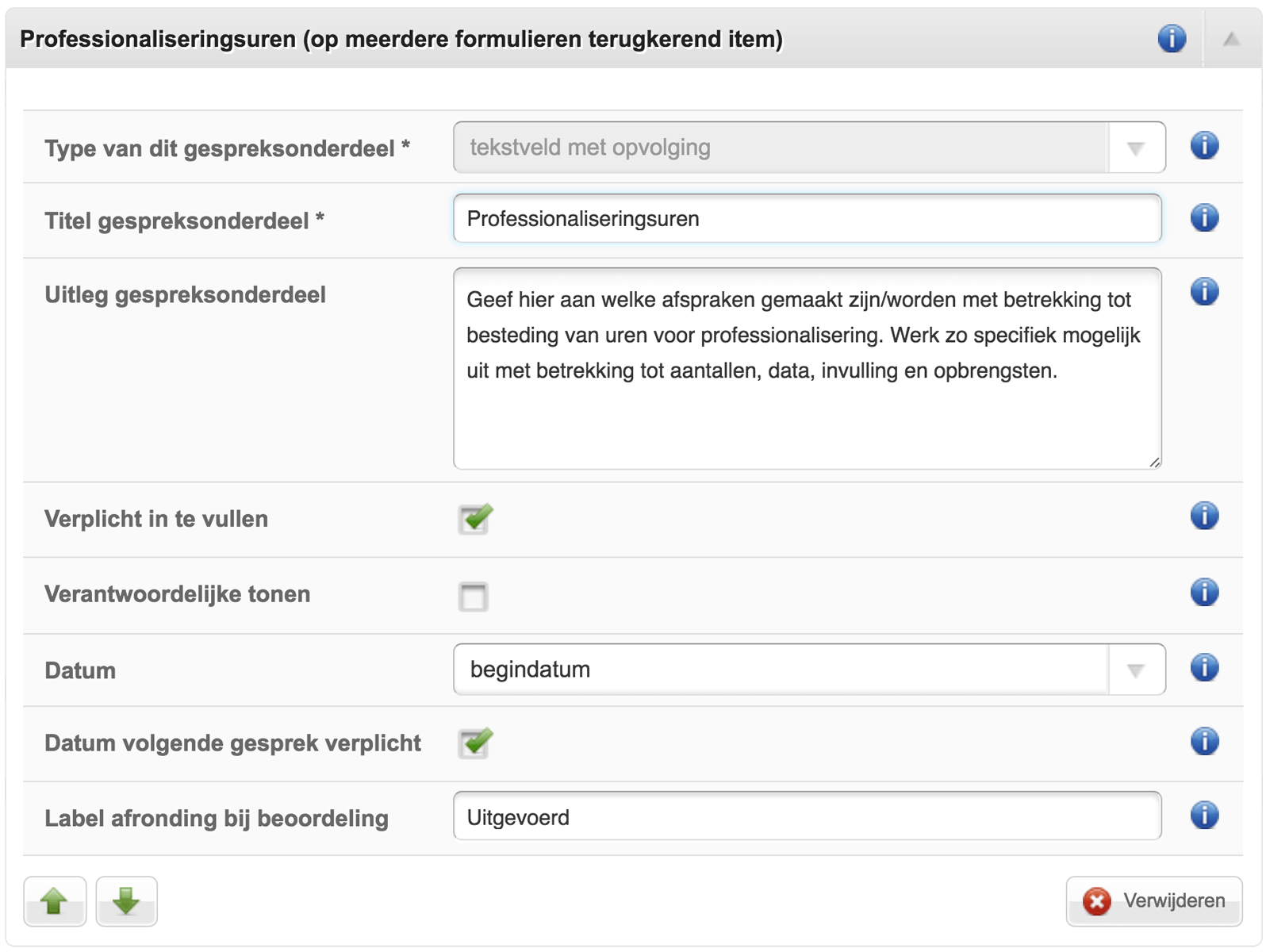 Verschillende vraagsoorten voor gespreksformulieren